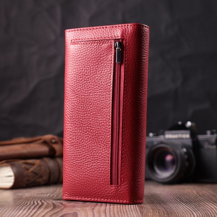 Гаманець ST Leather З натуральної шкіри Червоний (22514) зображення 9