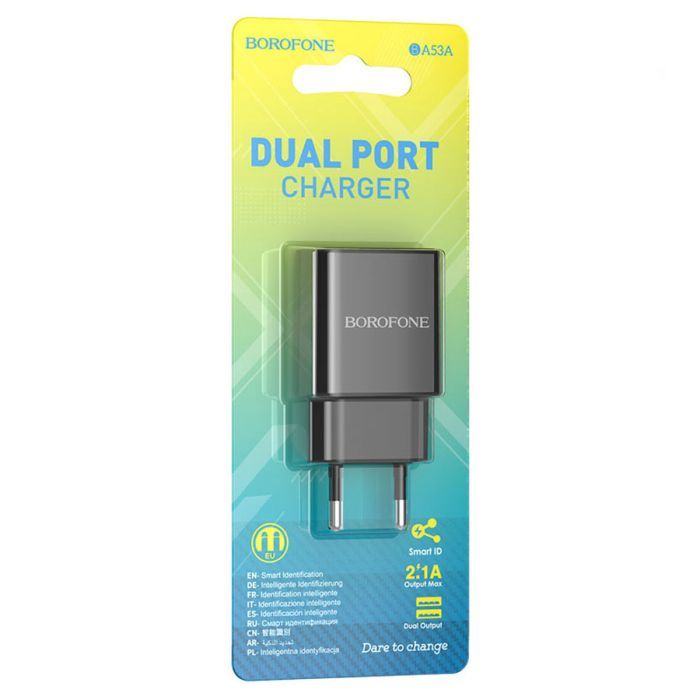 Зарядное устройство BOROFONE BA53A 2xUSB 10.5W black (6931474739131) изображение 5 Зарядное устройство BOROFONE BA53A 2xUSB 10.5W black (6931474739131) изображение 5