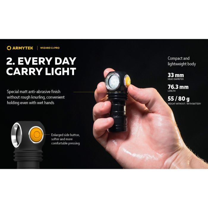 Ліхтар Armytek Wizard C1 Pro Magnet USB (F09001C) зображення 11