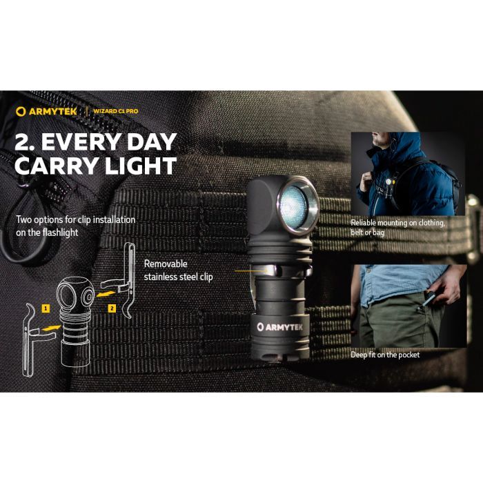 Ліхтар Armytek Wizard C1 Pro Magnet USB (F09001C) зображення 9