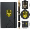 Ручка кулькова Parker IM 17 UKRAINE Black GT BP Тризуб + блокнот Parker + подар.упаковка GIFT24 (22032b24_T001y)