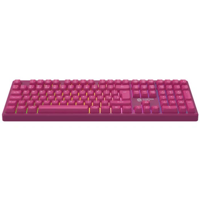 Клавіатура Canyon Fortnax Bluetooth/Wireless/ USB UA Pink (CND-SKBW2) зображення 2