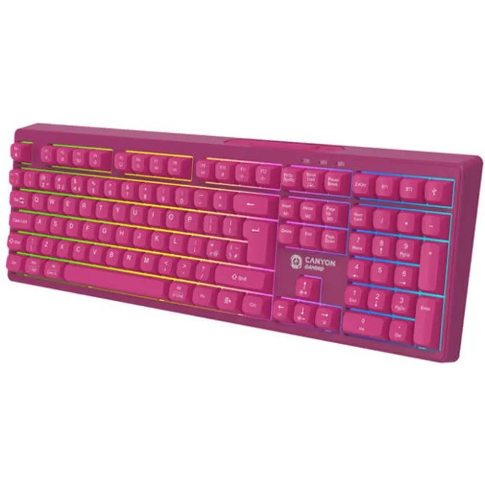 Клавіатура Canyon Fortnax Bluetooth/Wireless/ USB UA Pink (CND-SKBW2) зображення 4
