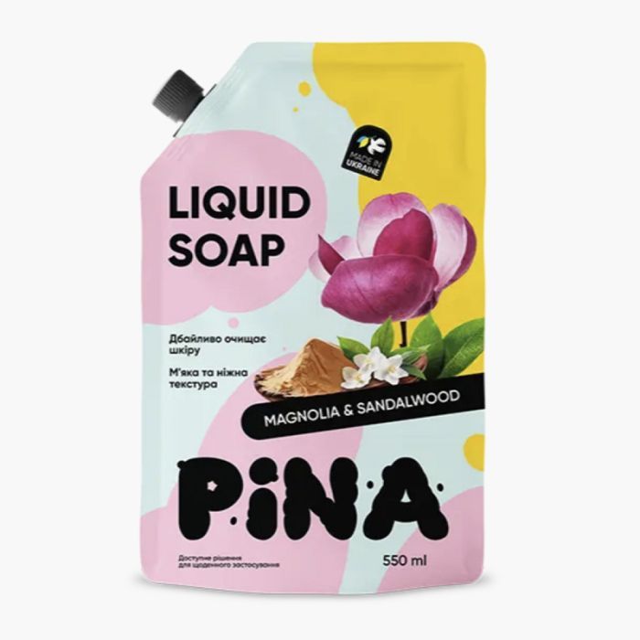 Жидкое мыло Pina Magnolia and sandalwood Дой-пак 550 мл (4820287020432)