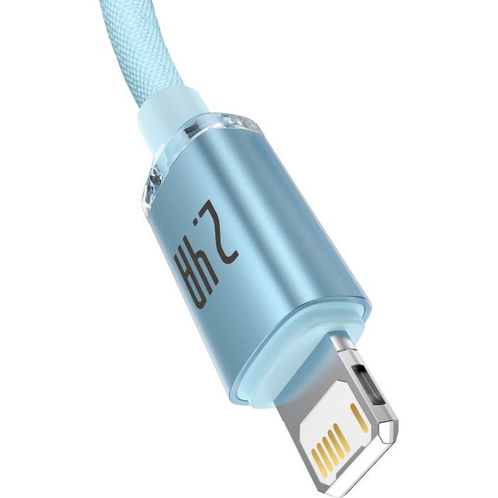 Дата кабель USB 2.0 AM to Lightning 1.2m 2.4A blue Baseus (CAJY000003) зображення 2