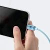 Дата кабель USB 2.0 AM to Lightning 2.0m 2.4A sky blue Baseus (CAJY001203) изображение 6