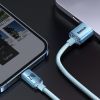 Дата кабель USB 2.0 AM to Lightning 2.0m 2.4A sky blue Baseus (CAJY001203) изображение 8