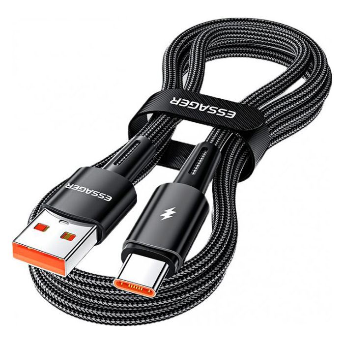 Дата кабель USB 2.0 AM to USB-C 2.0m 120W black Essager (EXC120-CGA01-P)