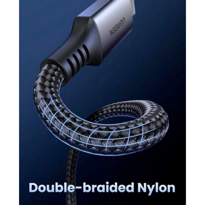 Дата кабель USB-C to USB-C 2.0m US567 black/gray Ugreen (15374) изображение 4