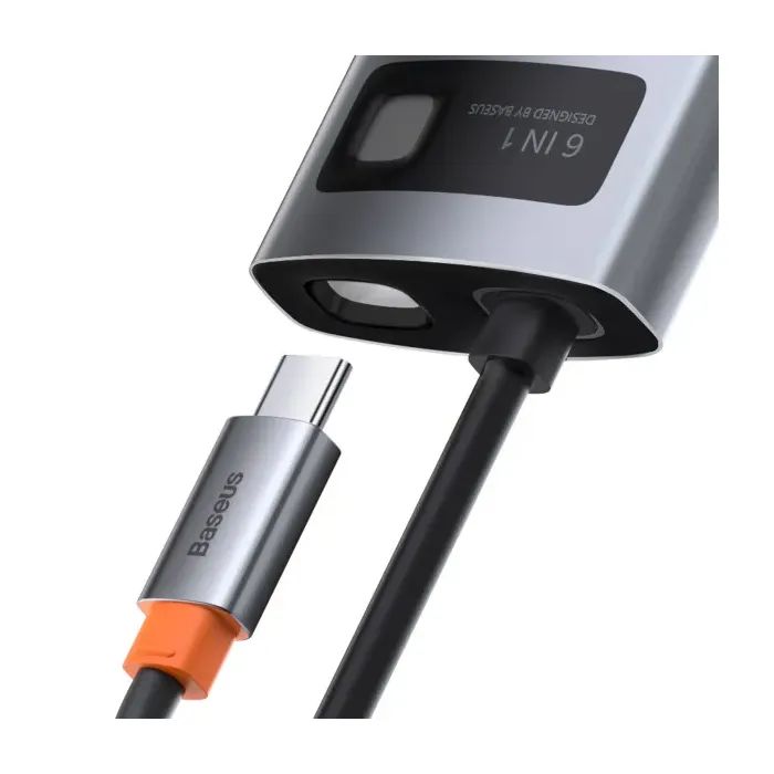 Концентратор Baseus USB-C 6-in-1 (CAHUB-CW0G) изображение 5