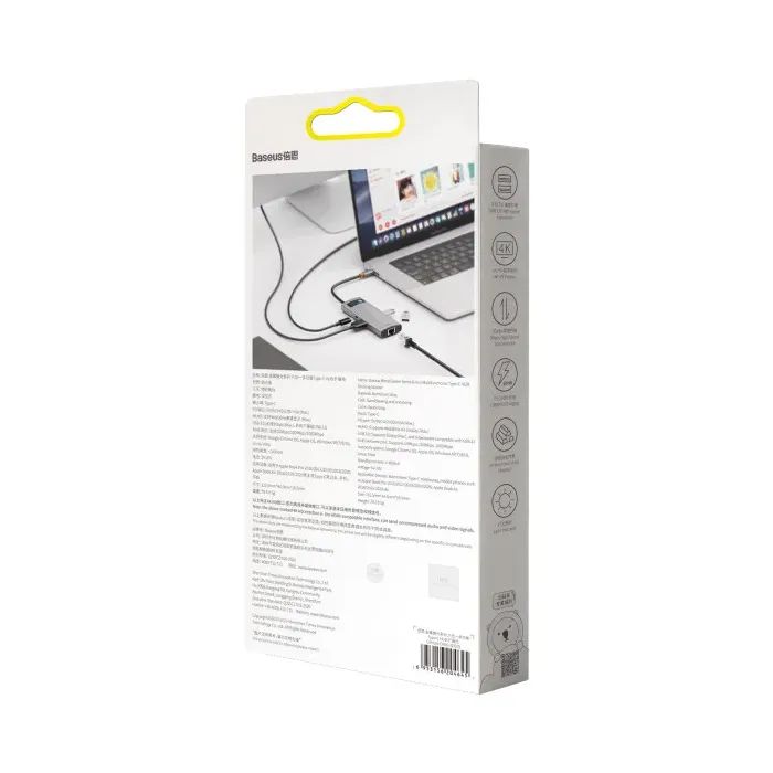 Концентратор Baseus USB-C 6-in-1 (CAHUB-CW0G) изображение 8