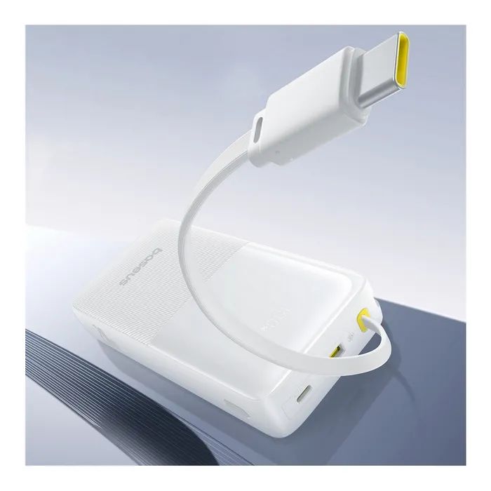 Батарея універсальна Baseus Bipow 2 20000mAh 20W with USB-C cable white (P10077101213-01) зображення 5