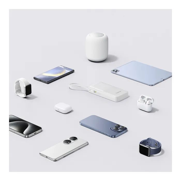 Батарея універсальна Baseus Bipow 2 20000mAh 20W with USB-C cable white (P10077101213-01) зображення 7