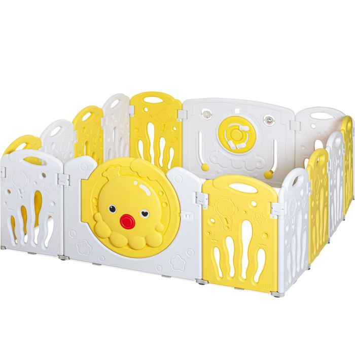 Детский манеж Mealux Kraken Yellow (KD-C121 Yellow)