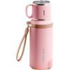 Термос Merlion з чашкою та ситечком 0,6 л, рожевий (TermTea-600Pink)
