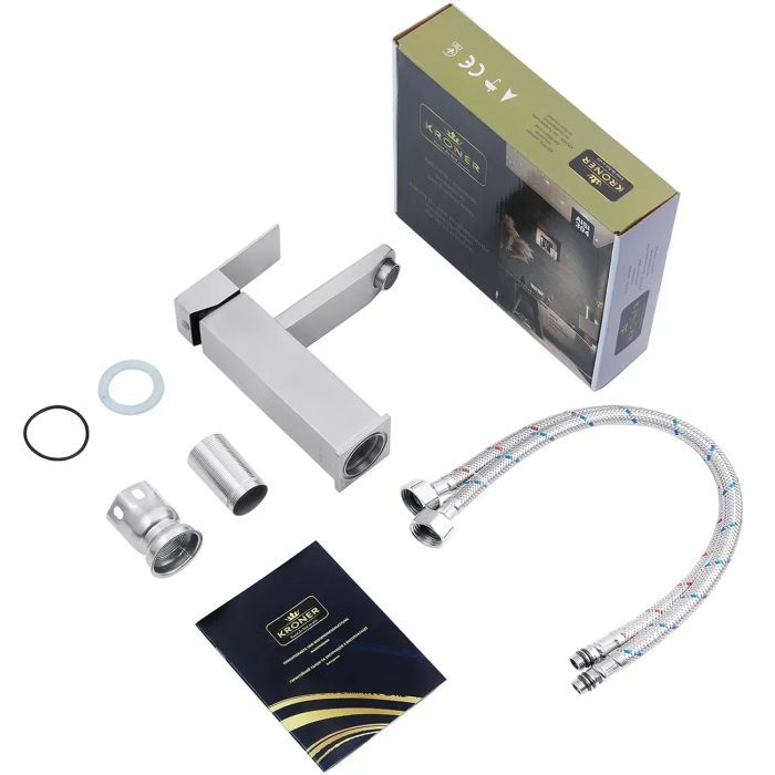 Смеситель Kroner Edelstahl Kubus-ESG010 + змішувач Edelstahl Kubus-ESG060 (CVS30150) изображение 10