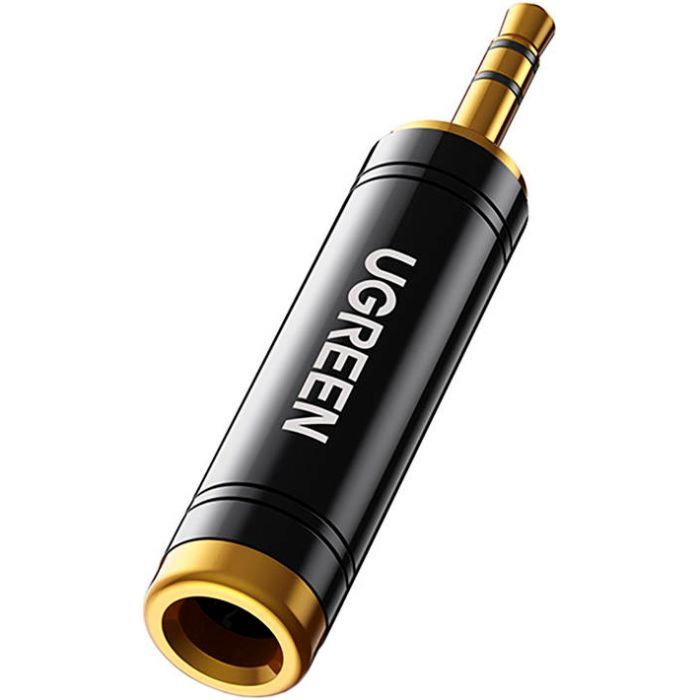 Перехідник 3.5mm M to 6.35mm F AV168 black Ugreen (60711) зображення 2