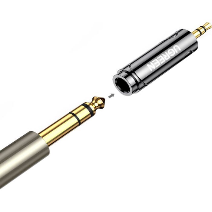 Перехідник 3.5mm M to 6.35mm F AV168 black Ugreen (60711) зображення 3