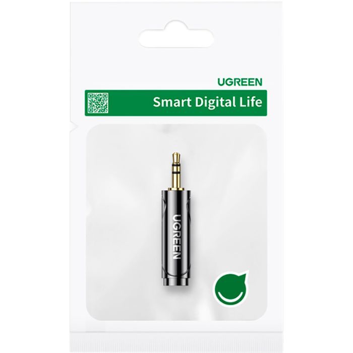 Перехідник 3.5mm M to 6.35mm F AV168 black Ugreen (60711) зображення 4
