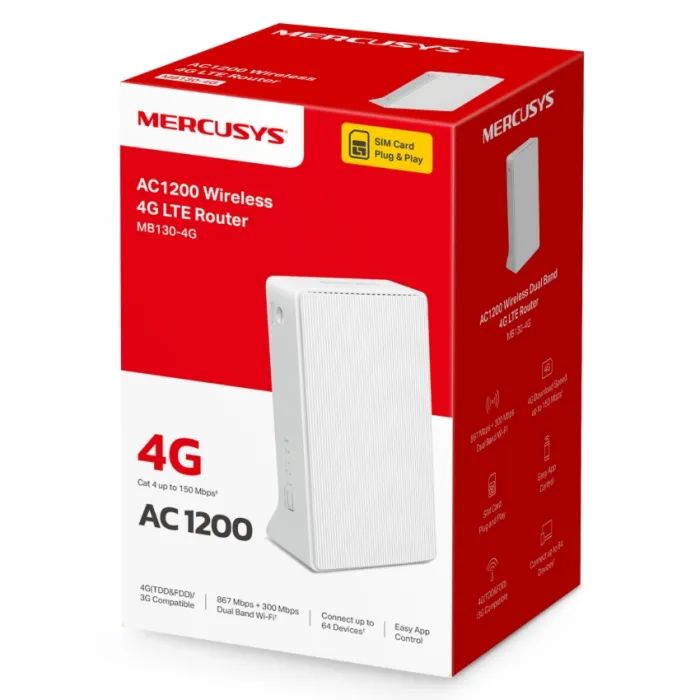Маршрутизатор Mercusys MB130-4G изображение 3
