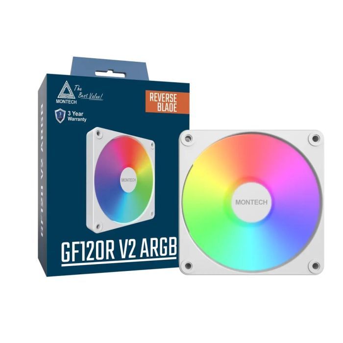 Кулер до корпусу MONTECH GF120R V2 ARGB PWM (W) зображення 3