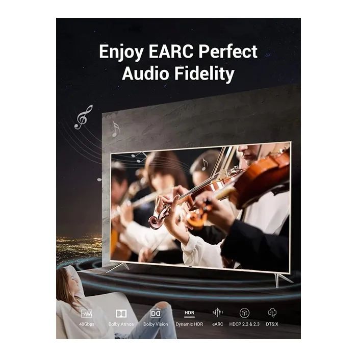 Кабель мультимедийный HDMI M to HDMI M 1.0m 8K black Vention (AANBF) изображение 7