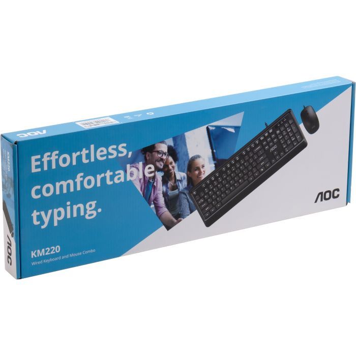 Комплект AOC KM220B USB UA Black (KM220B/97) изображение 12