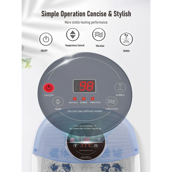 Масажна ванночка для ніг NAIPO XKAM-SPA18 блакитний зображення 8