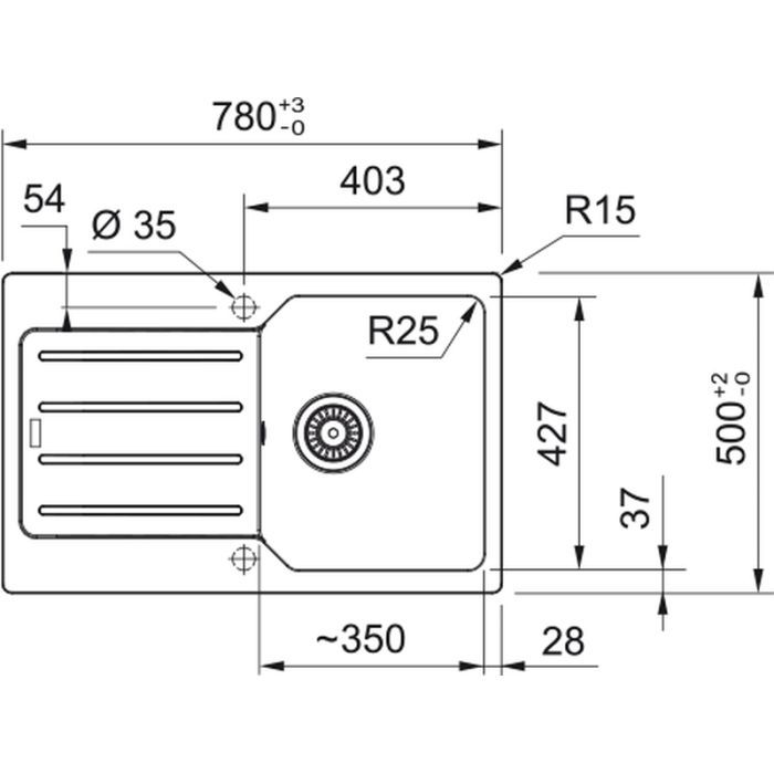 Мийка кухонна Franke City, фраграніт, онікс (114.0701.828) зображення 2