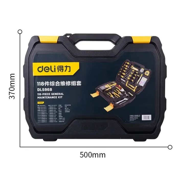 Набор инструментов Deli для ремонта телекоммуникационных сетей, 118 шт. (DL5968) изображение 3