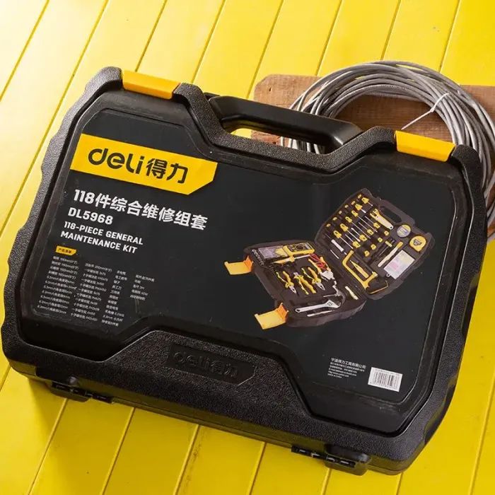 Набор инструментов Deli для ремонта телекоммуникационных сетей, 118 шт. (DL5968) изображение 5