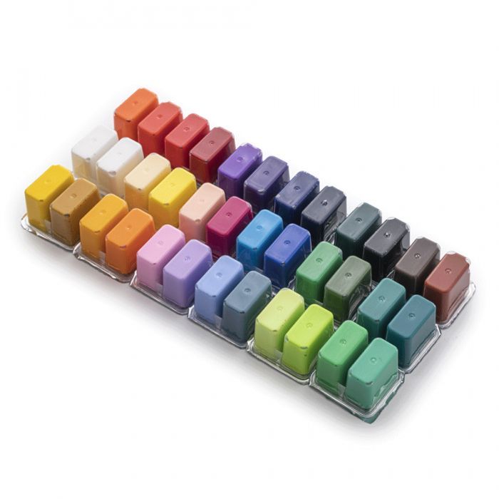 Гуашевые краски HIMI Twin Cup 36*12мл+3 пензлі, фіолетовий пластик, пенал (6976939682577) изображение 6