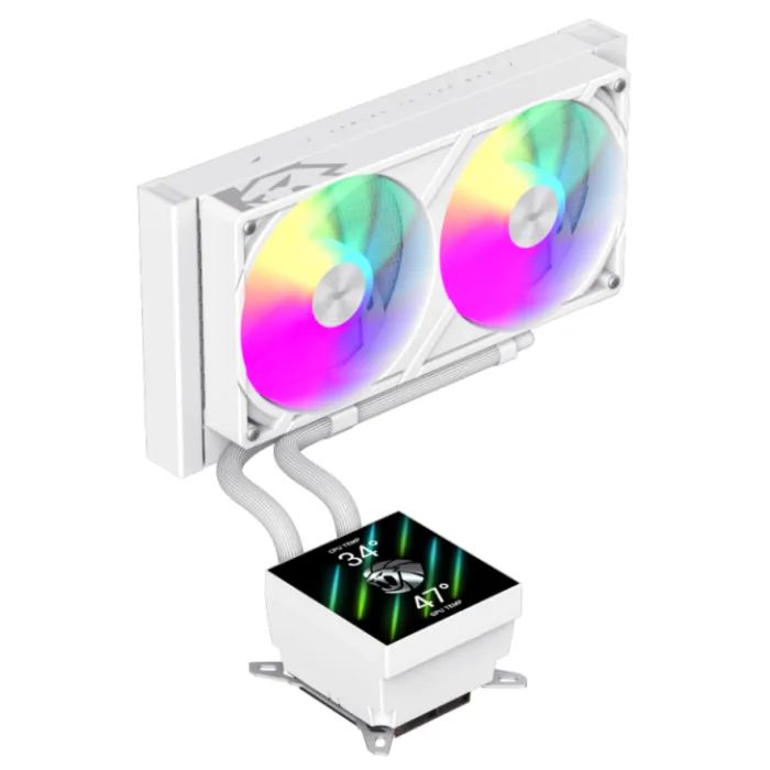 Система рідинного охолодження Gamemax GLACIER 240 LCD WH