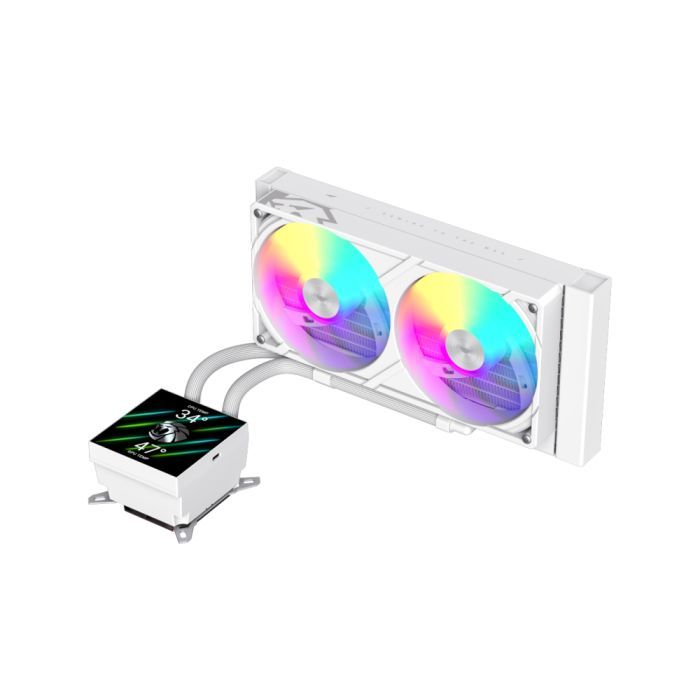 Система рідинного охолодження Gamemax GLACIER 240 LCD WH зображення 3
