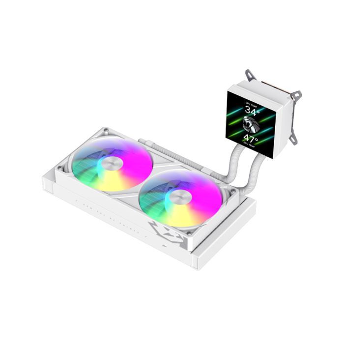 Система рідинного охолодження Gamemax GLACIER 240 LCD WH зображення 5