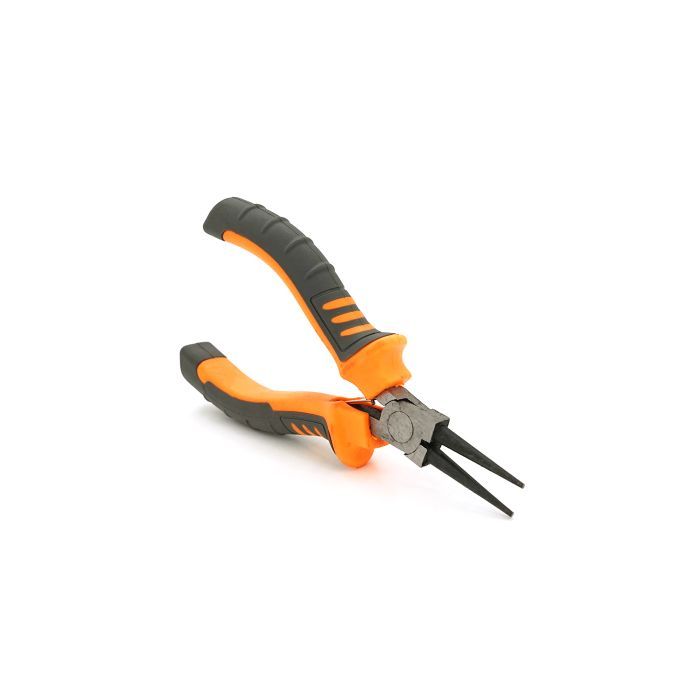 Плоскогубцы Voltronic круглогубцы серо-оранжевые ручки, 125мм, 55гр (YT-MT125R)