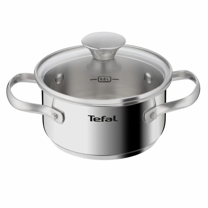 Кастрюля Tefal Minis, з кришкою,1л, нержавіюча сталь, скло (H8743155)