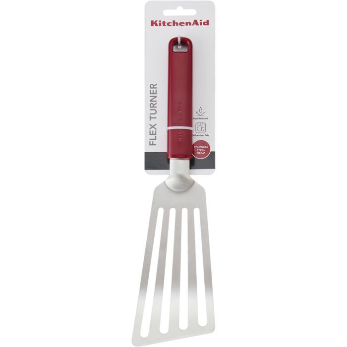 Лопатка кухонна KitchenAid Classic з прорізами 31,5 см білий (KHA024OHPNG) зображення 3