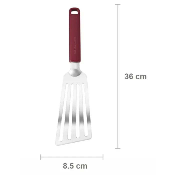 Лопатка кухонна KitchenAid Classic з прорізами 31,5 см білий (KHA024OHPNG) зображення 4