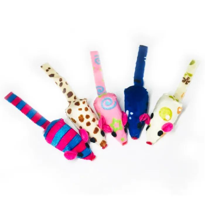 Игрушка для кошек "FOX" Мышь хлопковая ассорти (6912102124772)