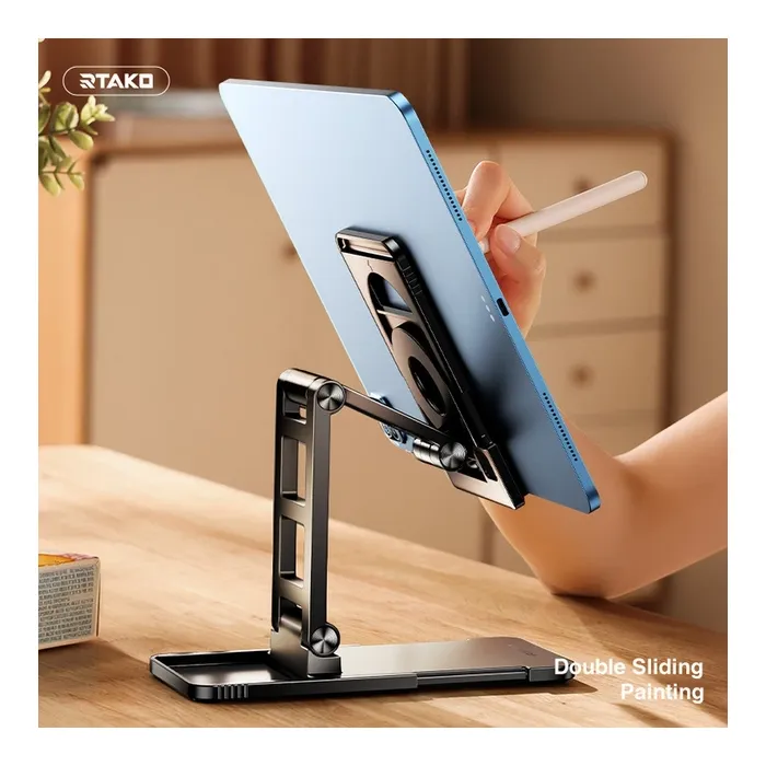 Підставка до планшета та телефона TC06 Double SIiding StabiIizing Bracket Black RTAKO (6975523009455) зображення 8