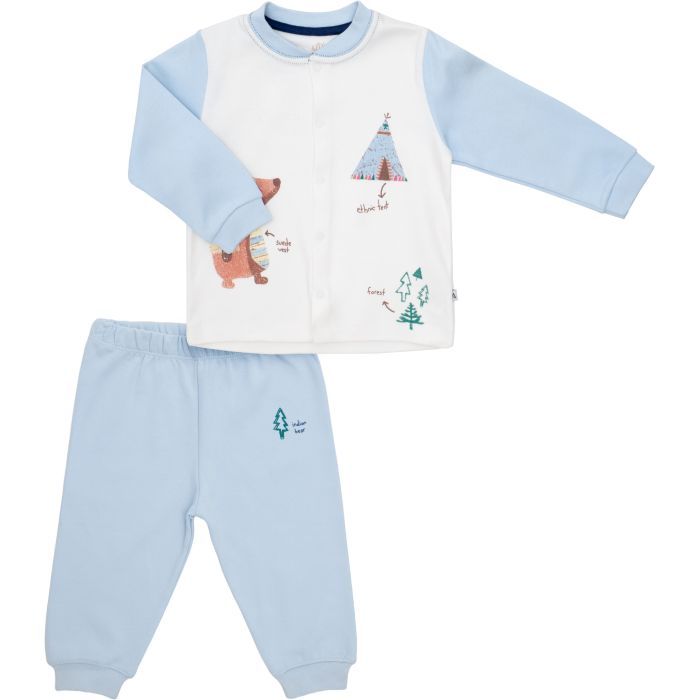 Пижама детская Aziz с длинным рукавом (9198-80B-blue)