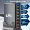 Зарядное устройство XoKo 2xUSB-C PD3.1 140W + 2xUSB-C PD100W + 1xUSB-C PD65W + 3xUSB QC30W GaN (QC-600) изображение 5