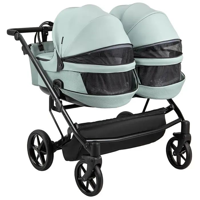 Коляска Adamex 2 в 1 Leo Duo Eco для двійні SA-2 чорна (681143) изображение 6