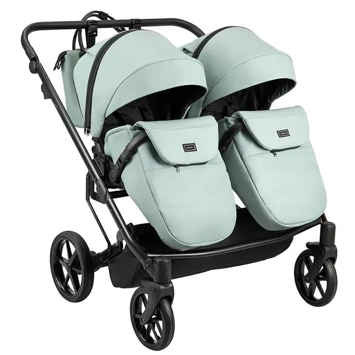 Коляска Adamex 2 в 1 Leo Duo Eco для двійні SA-2 чорна (681143) изображение 7