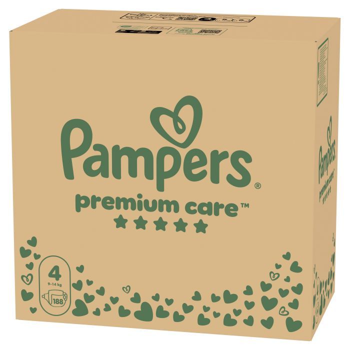 Підгузки Pampers Premium Care Розмір 4 (9-14 кг) 156 шт (8006530223591) зображення 2