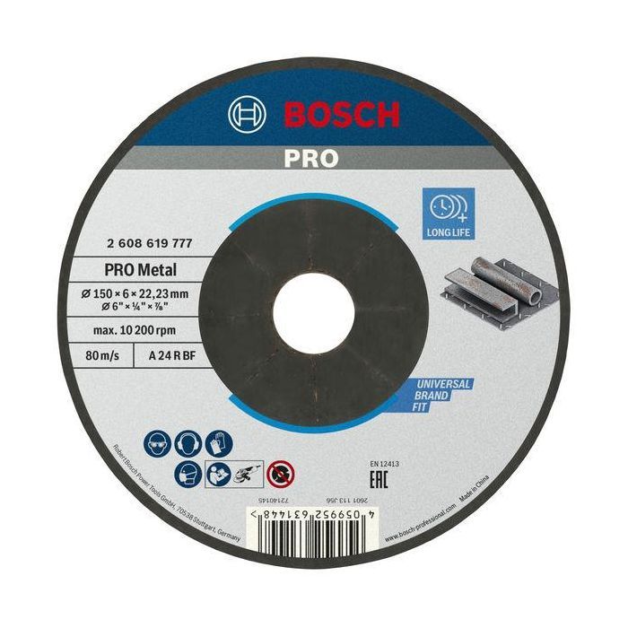 Круг отрезной Bosch Professional, для металла, 150×6×22.23 мм (2.608.619.777)