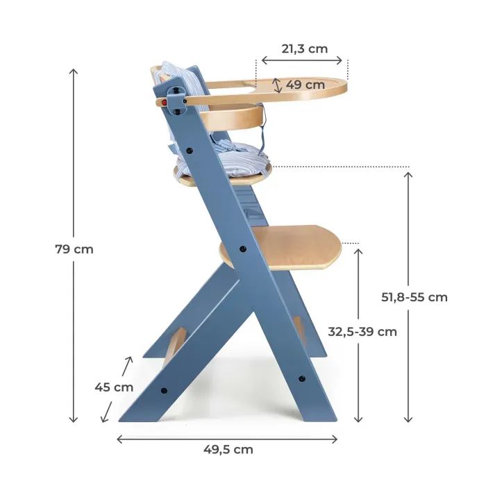 Стілець для годування Kinderkraft с подушкой Enock Nordic Breeze (5902533929719) зображення 4