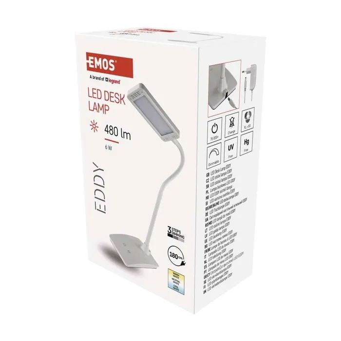 Настольная лампа EMOS EDDY WHITE (Z7599W) изображение 7