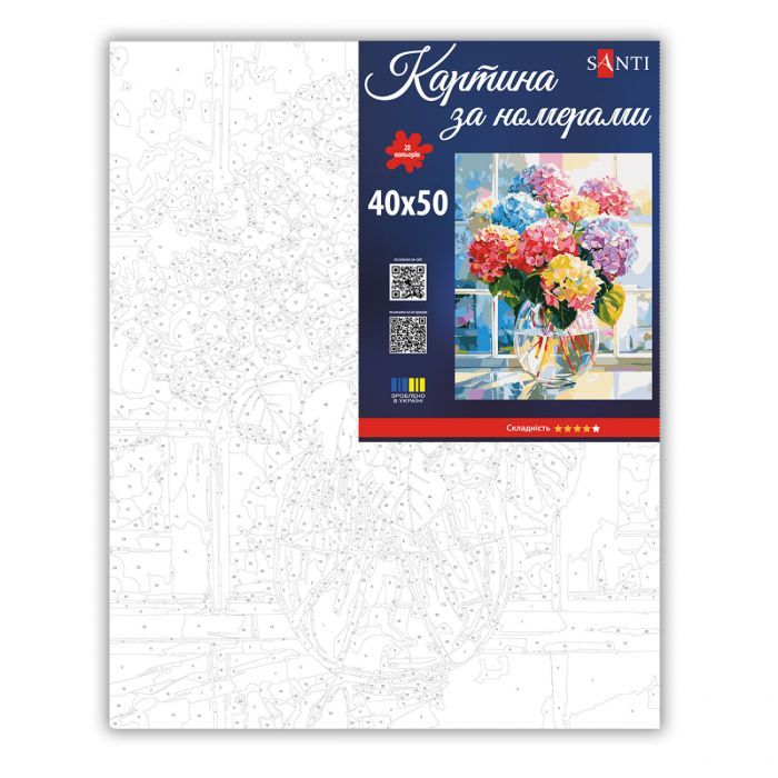 Картина по номерам Santi Букет з гортензій 40х50 см (955793) изображение 2